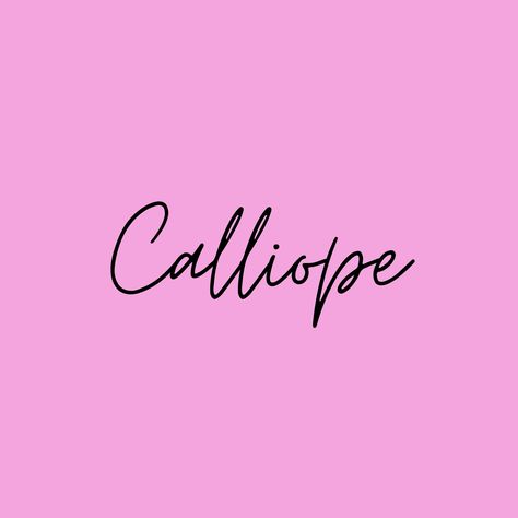 a girl's name of Greek origin meaning "beautiful voice". Calliope is also the name of the muse of epic poetry. Calliope Name, Calliope Aesthetic Muse, Calliope Tattoo, Calliope Aesthetic, Epic Poetry, God Of Dreams, Baby Names And Meanings, The Muse, Sister Tattoos