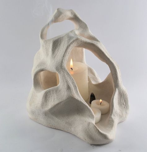 Organic Bone Form Sculpture - Etsy Subtractive Ceramics, Altered Ceramic Forms, Unconventional Ceramics, Unique Clay Sculptures, Large Ceramic Sculptures, Functional Art Ideas, Beginner Sculpture, Ethereal Sculpture, Jungian Shadow