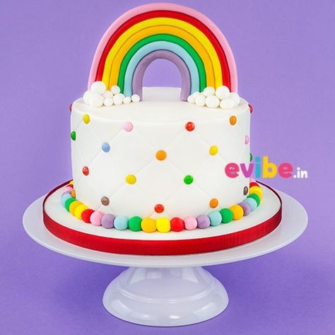 Gökkuşaği Pasta, Savory Cakes, Rainbow Birthday Cake, Torte Cupcake, Salty Cake, Rainbow Birthday Party, Unicorn Cake, First Birthday Cakes, Rainbow Birthday