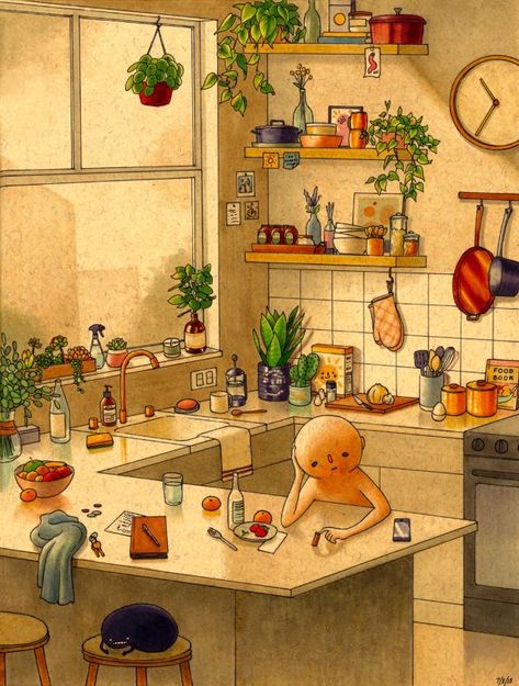 Felicia Chiao, Kitchen Counter, Illustrator, Illustrations, Plants, Art