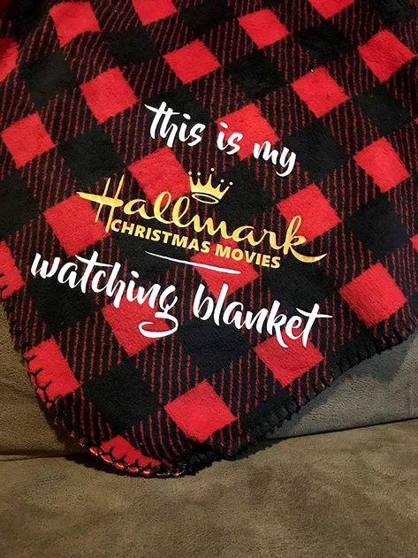 Expressions Vinyl, Hallmark Movie, Hallmark Christmas Movies, Blanket Diy, Hallmark Movies, Christmas Blankets, Christmas Movie, Hallmark Christmas, Dollar Store Crafts