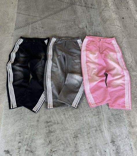 crashhills - brand Pink Track Pants, Pink Balenciaga, Black Track Pants, Heaven Can Wait, Pink Grey, Track Pants, Balenciaga, Track, Stripes