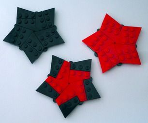 This is a rare building technique for making stars from LEGO pieces.  I used five '1x2 hinge plates' and ten '2x3 with angle plates' to make these. Wh... Holiday Contest, Useful Projects, Lego Christmas, Brick In The Wall, Lego Pieces, Lego For Kids, Building Techniques, Trash To Treasure, Lego Building