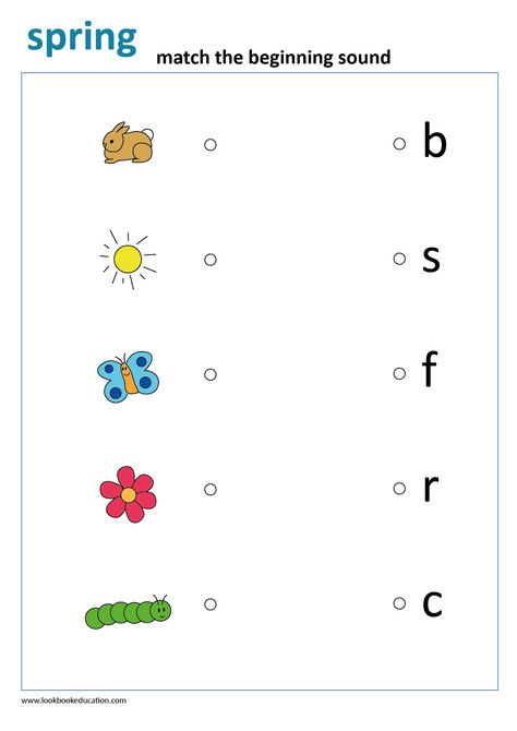 Match the Beginning Sound Worksheets Beginning Sound Worksheets, Beginning Sounds Kindergarten, Phonics Rhymes, Long Vowel Worksheets, Volume Math, Context Clues Worksheets, Beginning Sounds Worksheets, Kindergarten Phonics Worksheets, Vowel Worksheets