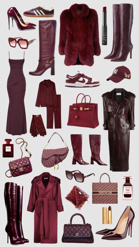 #burgundy #maroon #darkcherry #trend #fashion Classic Capsule Wardrobe, Lookbook Inspiration, Burgundy Outfit, Cozy Outfit, Trend Fashion, Autumn Outfit, Fall Fashion Outfits, Fall Winter Outfits, European Fashion