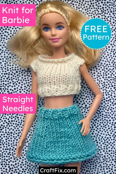 Knitting Patterns For Barbie Dolls Free, Barbie Skirt, Knitting Barbie Clothes Free Pattern, Knit Barbie Doll Clothes Free Patterns, Knit Barbie Clothes Patterns Free, Free Barbie Knitting Patterns, Barbie Knitting Patterns Free, Knitted Barbie Clothes Patterns Free, Crochet Barbie Clothes Patterns Free Easy