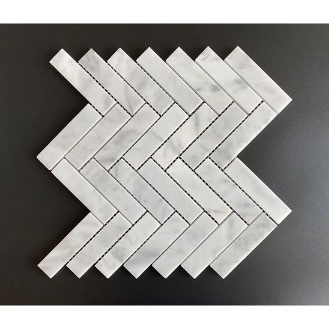 ES Stone Bianco Carrara 1" x 4" Marble Herringbone / Chevron Mosaic Wall & Floor Tile & Reviews | Wayfair Marble Herringbone, Coastal Kitchen Design, Coastal Kitchen Decor, Painted Kitchen Cabinets Colors, Beautiful Kitchen Designs, Chevron Wall, Marble Mosaic Tiles, Kitchen Design Trends, Engineered Hardwood Flooring