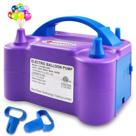 Electric Balloon Pump, Purple Birthday Party, Balloon Inflator, Nerf Birthday Party, Balloon Tower, Blowing Up Balloons, Balance Ball, Amazon Canada, One Balloon