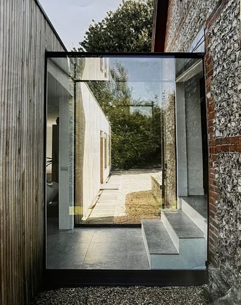 Glass Corridor, Glass Extension, Exterior Stairs, Stairs Architecture, London Townhouse, House Extension Design, London House, House Extension, Barn Conversion