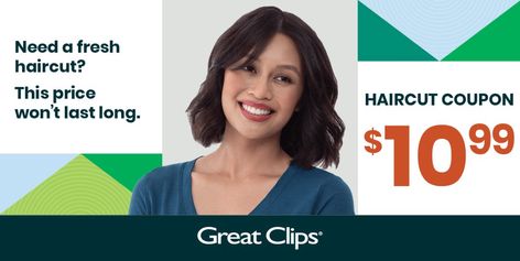 Great Clips Haircut, Great Clips Coupons, Haircut Coupons, Coupon Hacks, Free Haircut, Fresh Haircut, Great Haircuts, Clip Hairstyles, Online Coupons