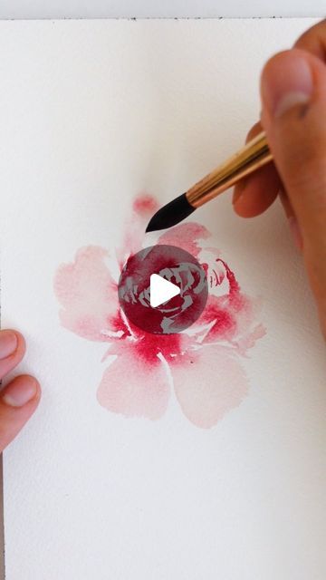 Diy Large Wall Art, Loose Florals, Floral Watercolor Paintings, Strong Feelings, January 29, Painting Videos, Watercolor Rose, Book Art Drawings, Mark Making