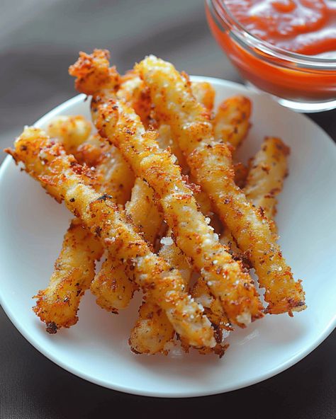 Crispy Mashed Potato Fries - Recipes, Tasks & Tools Mashed Potatoes Fries, Mashed Potato Fries, Potatoes Fries, Fries Recipes, Fried Potatoes Recipe, Baked Mashed Potatoes, Potato Sticks, Potato Fries, Steak Fries