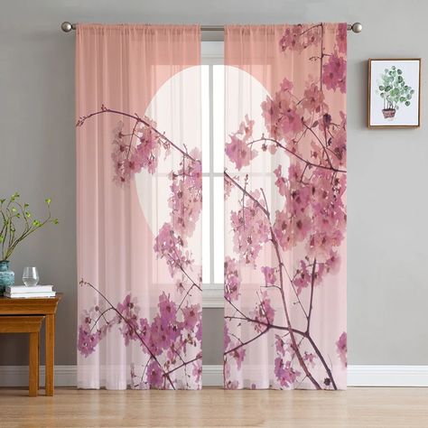 Sakura Bedroom, Ladies Event Ideas, Japanese Themed Bedroom, Cherry Blossom Bedroom, Living Room Decor Items, Rain Room, Room Decor Items, Ladies Event, Office Update