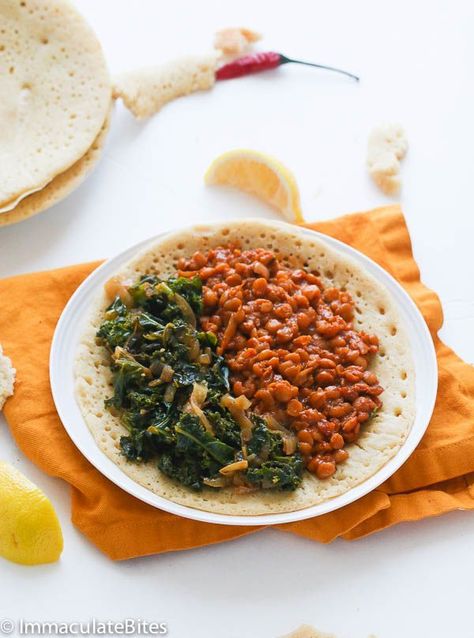 Chemo Recipes, Braised Collard Greens, Ethiopian Lentils, African Kitchen, Spicy Vegetarian Recipes, Berbere Spice, Kale Recipe, Collard Greens Recipe, Spiced Butter