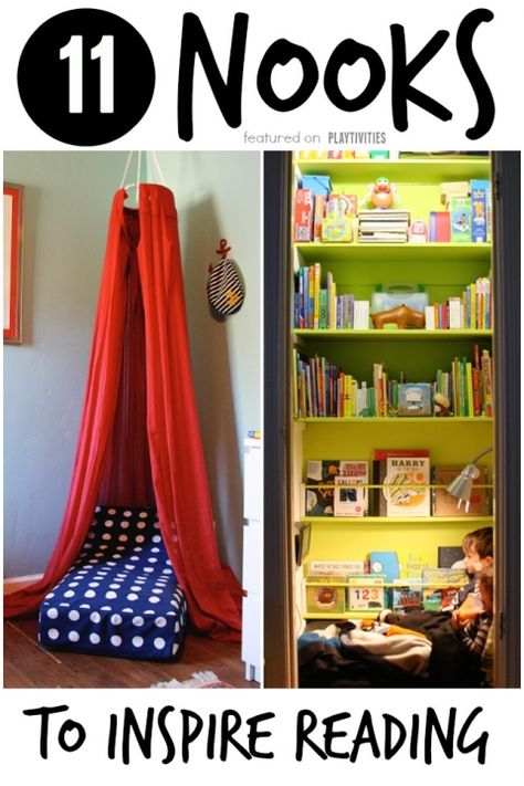 Diy Reading Nook, Reading Nook Ideas, Reading Nook Kids, Children Room Boy, Nook Ideas, Kids Rooms Diy, Design Seeds, Backyard For Kids, Reading Corner