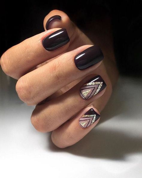 Burgundy Nail Polish, Trendy Nail Polish, Geometric Nail Art, Classy Nail Designs, Geometric Nail, Burgundy Nails, Super Nails, Ideas Nails, Trendy Nail Art