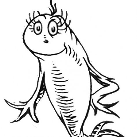 Dr Seuss Coloring Pages, Fish Printables, Dr Seuss Activities, Fish Coloring, Dr Seuss Crafts, Turtle Coloring Pages, Seuss Crafts, Dr. Seuss, Dr Seuss Week