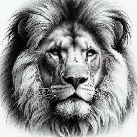 Lion Tattoo Reference, Black And Grey Tattoos Sleeve, Dragon Tattoo Ideas, Lion Sketch, Lion Tattoo Sleeves, Lion Head Tattoos, Lion Photography, Lion And Lioness, Lion Tattoo Design