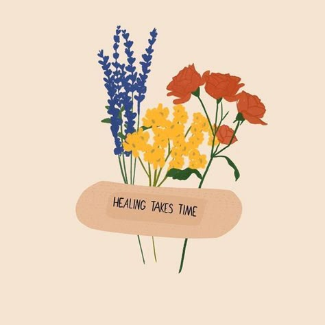 Healing takes time | #quoted Healing Takes Time, Woman Empowerment, Illustration Manga, Vie Motivation, Happy Words, Note To Self, Pretty Words, Positive Mindset, Cute Quotes