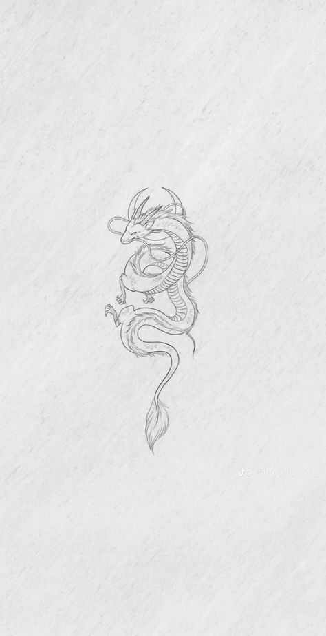 Dragon Tattoo For Women Minimalist, Dragon Inspired Tattoos, Minimalistic Dragon Tattoo For Women, Dainty Chinese Dragon Tattoo, Line Art Arm Tattoo, Chinese Year Of The Dragon Tattoo, Dainty Dragon Spine Tattoo, Minimalist Chinese Dragon Tattoo, Small Chinese Dragon Tattoo Simple