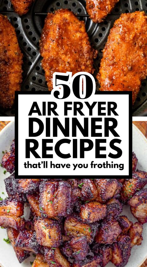 50 Air Fryer Dinner Recipes That’ll Have You Screaming For More Air Fryer Recipes Asian, Air Fryer Dinner, Air Fryer Meals, Lunch Meals, Healthy Low Carb Dinners, Easy To Cook Meals, Air Fried Food, Air Fryer Oven Recipes, Air Fryer Dinner Recipes