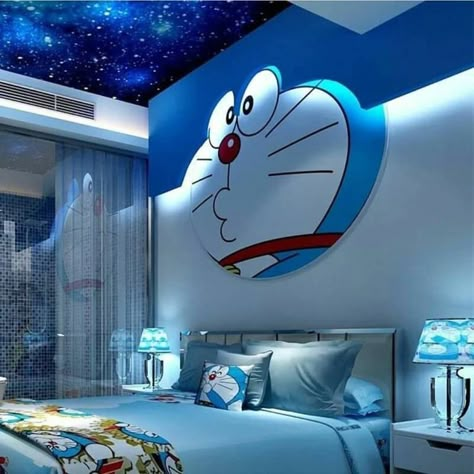 Doraemon Room Design, Doraemon Bedroom, Doraemon Room, Cartoon Room Decor, Doremon Cartoon, Doraemon Cartoon, Doraemon Wallpapers, Tema Disney, Bedroom Decor For Teen Girls