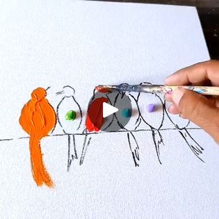 Easy Acrylic Painting Technique 🤩🤩🤩 | Colorful Birds Painting 🐦🦜🦩 Easy Art 🤩🤩
#art #easyart #acrylicpainting #painting | By Suraj fine artsFacebook Easy Acrylic Painting, Painting Easy, Easy Art, Acrylic Painting Techniques, Simple Acrylic Paintings, Painting Tutorials, Colorful Birds, Simple Art, Birds Painting