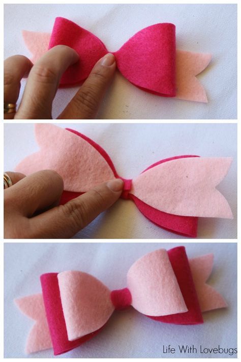 Hair Accessories Diy Headband, Sew Bow, Sew Felt, Felt Hair Bows, Felt Hair Accessories, Girls Hair Bows Diy, Felt Flowers Diy, Felt Headband, Hair Bow Tutorial