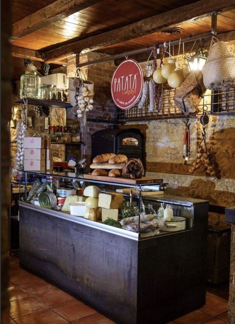 Italian Cafe Interior, Restaurant Design Rustic, Rustic Basement Bar, Local Butcher Shop, Cheese Restaurant, Cheese Store, Deli Shop, Meat Restaurant, Italian Deli