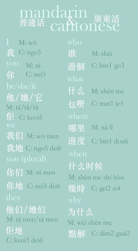 Cantonese Language Learning, How To Learn Chinese, Cantonese Language, Learn Cantonese, Subject Pronouns, Thoughts On Education, Question Words, Chinese Alphabet, Bahasa China