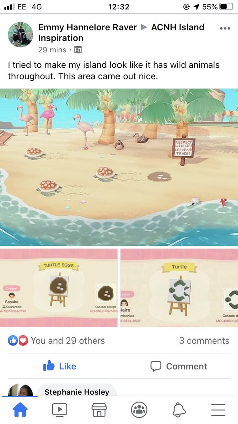 Acnh Turtle Design, Shell Arch Animal Crossing, Acnh Tide Pool, Acnh Volleyball Court Design Code, Animal Crossing Rock Ideas, Custom Designs Acnh, Animal Crossing Cafe, Acnh Inspiration, Motif Acnl