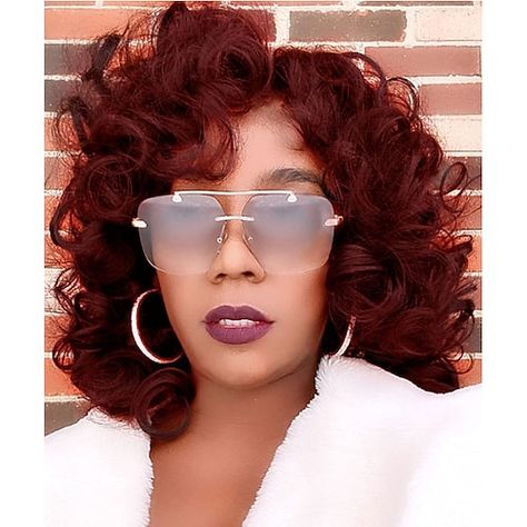 Red Curly Wig, Black Wig With Bangs, Curly Wigs With Bangs, Short Curly Afro, Curly Afro Wig, Black Curly Wig, Wig Party, Black Curly, Halloween Wigs