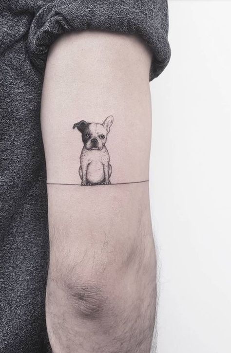 30 Cute Small & Simple Dog Tattoo Ideas for Women Animal Lovers – MyBodiArt Small Dog Tattoo, Tattoo Perro, Boxer Dog Tattoo, Tatoo Dog, Pug Tattoo, Tattoo Placements, Petit Tattoo, Illustration Tattoo, Elbow Tattoos