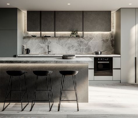 Modern Kitchen Set, Kitchen Design Trends, Contemporary Kitchen Design, Luxury Kitchen Design, Kitchen Room Design, Minimalist Kitchen, Kitchen Sets, Luxury Kitchen, Residential Design