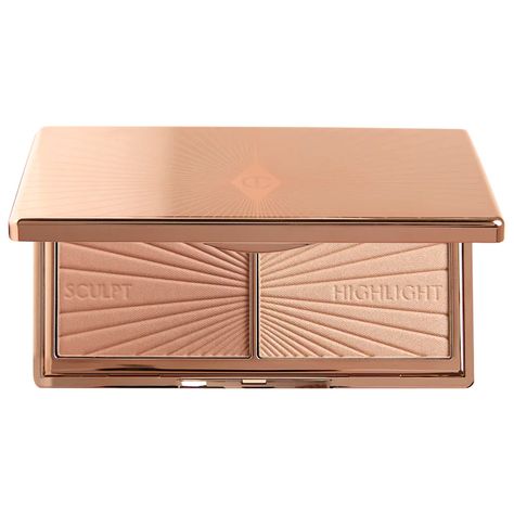 Mini Filmstar Bronze & Glow Contour Duo - Charlotte Tilbury | Sephora Charlotte Tilbury Mini, Sephora Brushes, Cheek Makeup, Melt Cosmetics, Celebrity Makeup Artist, Laura Mercier, Charlotte Tilbury, Beauty Shop, Makeup Skin Care