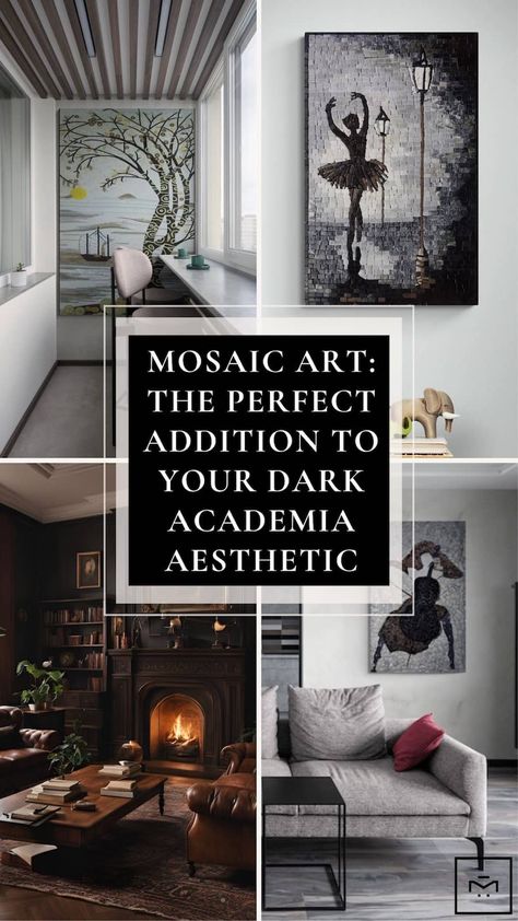 Contemporary Mosaic Mural - Mosaic Wall Art - Mosaic Art Courageous Aesthetic, Nautical Mosaic, Ravenna Mosaics, Dark Academia Wall, Latest Interior Design Trends, Mosaic Murals, Latest Interior Design, Sophisticated Decor, Mosaic Artwork