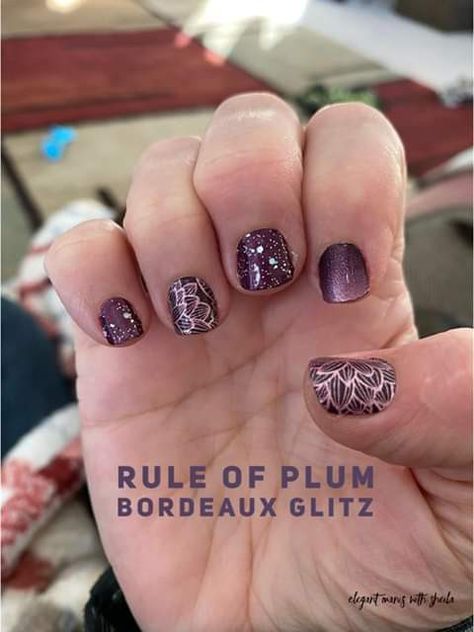 Rule Of Plum Color Street Combo, Color Street Combos, Jazzy Nails, Colorstreet Combos, Nail Combos, Nail Picking, Mani Monday, Nail Polish Gift, Nail Color Combos