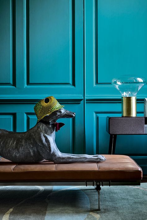 Go for Bold: How to Decorate with Teal | Livingetc Decorating With Teal, Teal Painted Walls, Teal Paint Colors, Contemporary Home Design, Teal Paint, Living Etc, South Bank, Paint Can, Club Style