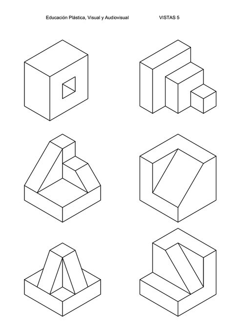 Isometric Architecture Diagram, Isometric Drawing Examples, Isometric Sketch, Isometric Drawing Exercises, Isometric Shapes, Orthographic Drawing, Geometric Shapes Drawing, Iphone Wallpaper Earth, Solid Geometry