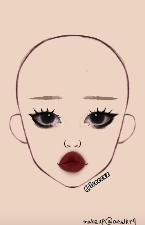 Makeup Hooded Eyes, Make Up Guide, Makeup Charts, Funky Makeup, Anime Eye Makeup, Makeup Fails, Gyaru Makeup, Face Charts, Punk Makeup