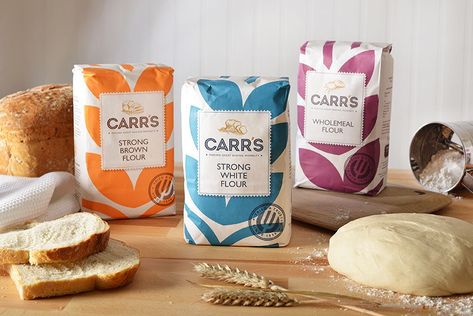 35 Packaging Designs That Feature The Use of Bags | Dieline Sugar Packaging, Rice Packaging, Bread Packaging, Bakery Packaging, Food Packaging Design, Packaged Food, Coffee Packaging, White Flour, Pinterest Recipes