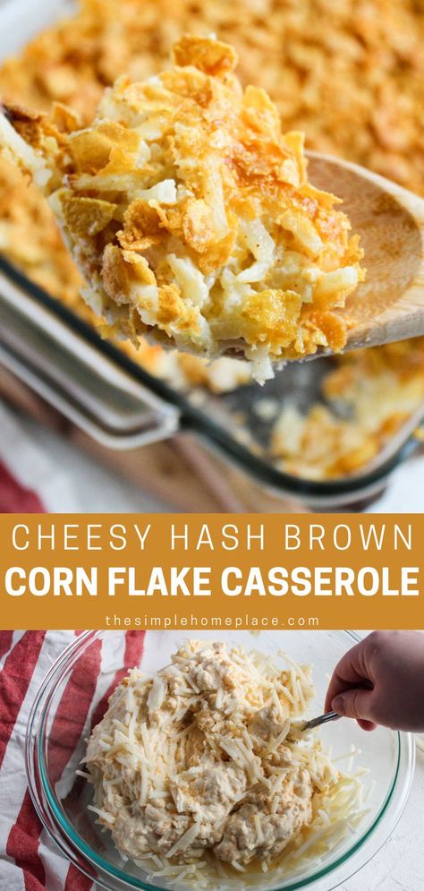 Cornflake Casserole, Hashbrown Casserole Cracker Barrel, Oven Breakfast Potatoes, Cracker Barrel Potatoes, Casserole With Corn, Family Lunch Recipes, Cheesy Hash Brown Casserole, Hashbrown Casserole Easy, Cheesy Hashbrown