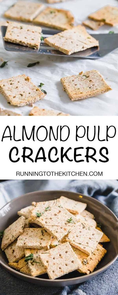 Need a way to use up leftover almond pulp from making almond milk? Try this easy almond pulp cracker recipe. Vegan/Gluten-Free/Paleo Pulp Crackers, Making Almond Milk, Almond Pulp Recipes, Pulp Recipes, Pulp Recipe, Make Almond Milk, Almond Milk Recipes, Healthy Cookie Dough, Homemade Almond Milk