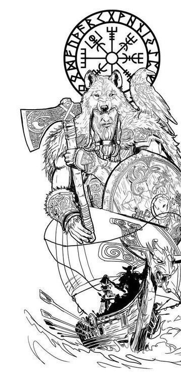 Valkyrie Tattoo Men Norse Mythology, Viking Art Drawing Norse Mythology, Thor Viking Tattoo, Tyr Norse God Tattoo, Tyr Tattoo Norse Mythology, Viking Back Tattoo Men, Viking Head Tattoos For Men, Viking Tattoos For Men Norse Mythology, Viking Tattoos For Men Warriors