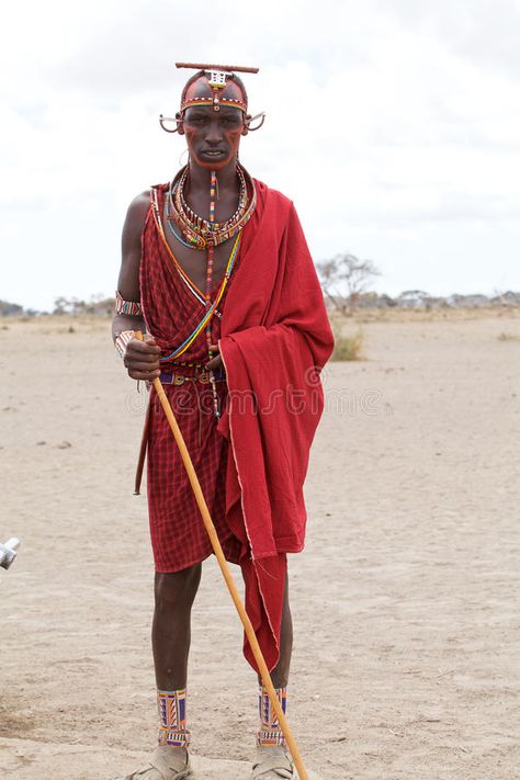 Masai man. With traditional dress and jewellery. The Masai are a Nilotic ethnic , #Ad, #jewellery, #Nilotic, #ethnic, #dress, #Masai #ad Traditional Dresses African, Man Editorial, Masai Tribe, Tribes Man, Africa People, Colors Dress, Dress Traditional, Mens Editorial, African People