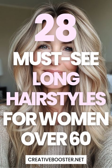 31 Stunning Long Hairstyles for Women Over 60 in 2024 – CreativeBooster Long Hair With Bangs And Layers, Long Hair 50, Long Hair Older Women, New Long Hairstyles, Long Fine Hair, Long Hairstyles For Women, Women Haircuts Long, Cut Layers, Long Hair Trends