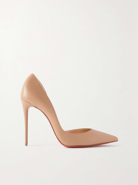 Shop CHRISTIAN LOUBOUTIN Iriza 100 leather pumps, Explore the latest CHRISTIAN LOUBOUTIN women's collection today on NET A PORTER Formal Shoes Women Heels, Christian Louboutin Shoes Pumps, Neutral Pumps, Christian Louboutin Iriza, Anna Quan, Beige Pumps, Christian Louboutin Heels, Louboutin Heels, Nude Shoes