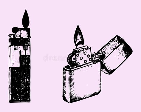 Set cigar lighter vector illustration Lighter Illustration, All The Young Dudes, Background Illustration, Pink Background, Stock Illustration, Stock Vector, Vector Illustration, Pink, Design