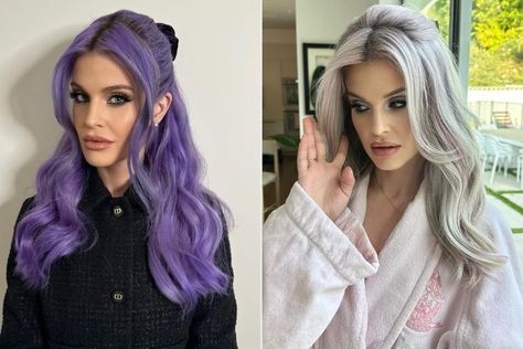 Kelly Osbourne Debuts Silver Hair After Staying Loyal to Purple ‘Do for Years Kelly Osbourne Hair, Lavender Hair Colors, Kelly Osbourne, Lavender Hair, Pigtail Braids, New Hairstyle, New Hair Colors, Hair Photo, Celebrity Entertainment