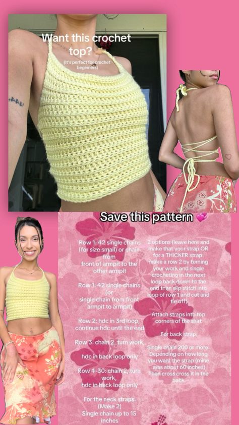 easy crochet,crochet beginner,crochet summer,crochet shirt,crochet crop top,crochet,crochet beginner project,crocheting,crochet tutorial,easy crochet tutorial,crochet gifts,crochet gift ideas,beginner crochet,learn to crochet,how to crochet,free,diy,art,how to crochet for beginners,beginners crochet,pattern,free crochet pattern,creative,easy,beginner,crochet pattern,crocheter,crocheted,handmade,sustainable fashion,slow fashion,crochet clothes,crochet inspo,crochet inspiration,crochet aesthetic Simple Crochet Top, Crochet Top Tutorial, Crochet Shirt Pattern, Pig Crochet, Crop Top Design, Crochet Blouse Pattern, Crochet Fairy, Crochet Crop Top Pattern, Beginner Crochet Tutorial